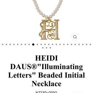 Brand new Heidi Daus Illuminating Letters Beaded Initial Necklace